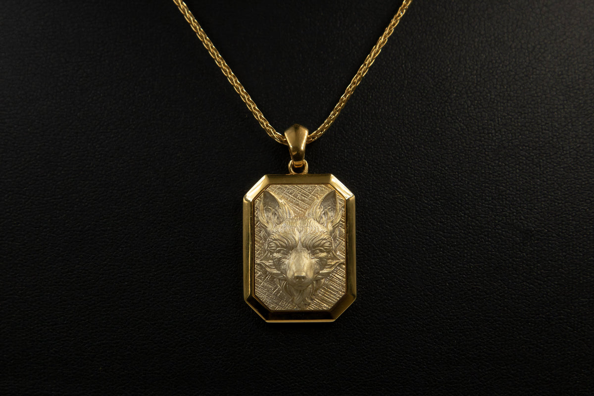 18K Gold Fox Pendant, Personalized Animal Necklace