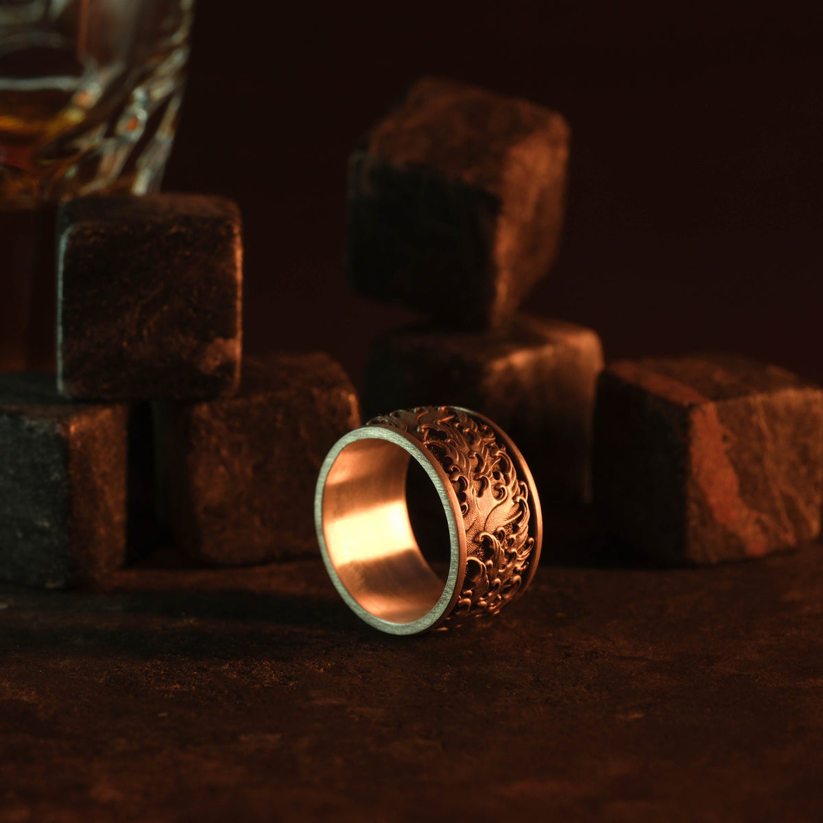 Sterling Silver Wave Pattern Ring, Ocean Tide Band, Maritime Jewelry