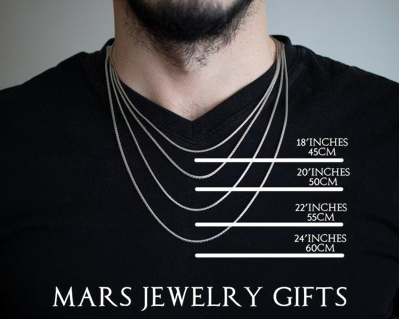 Sterling Silver Byzantine Chain Necklace, Men's Jewelry
