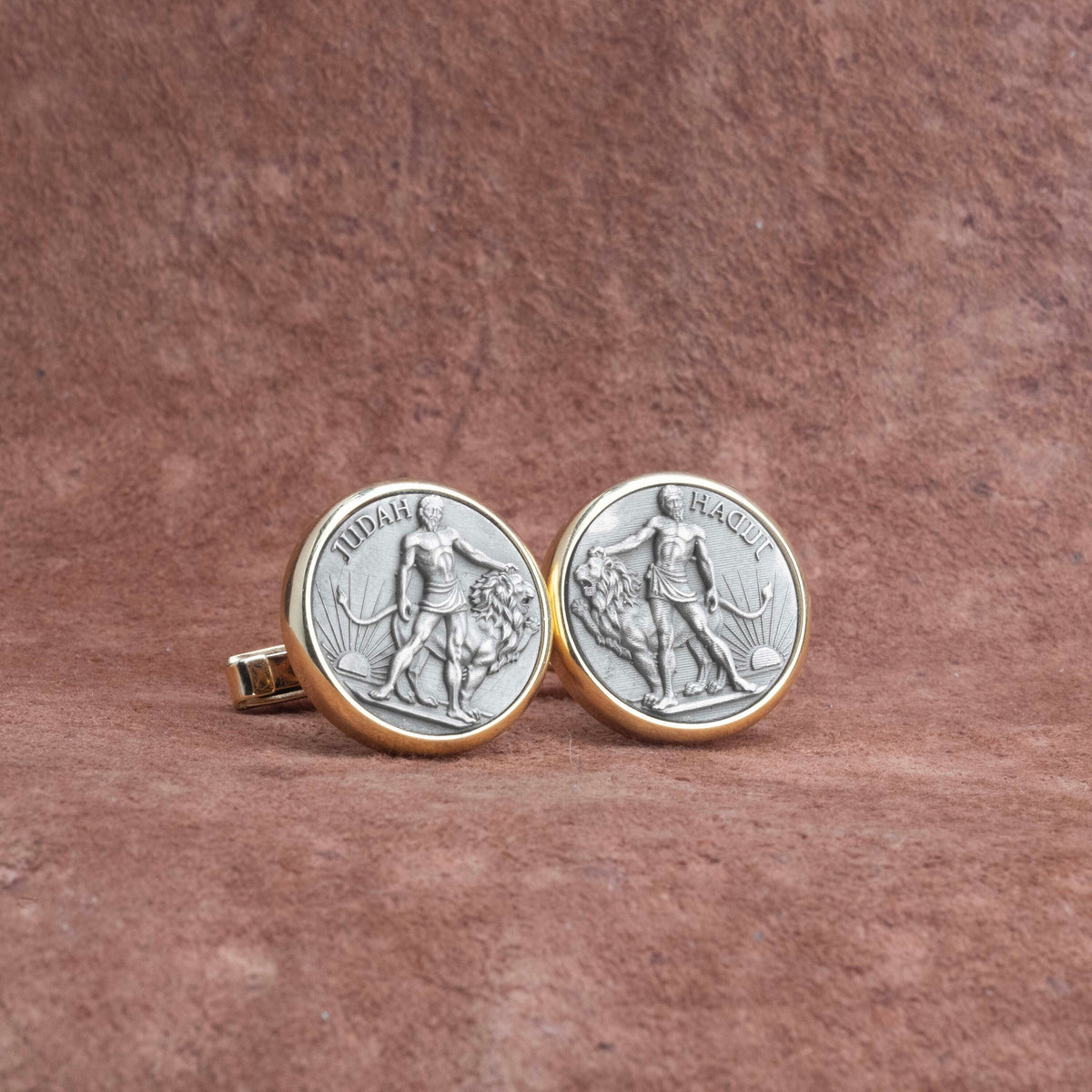 Lion of Judah Cufflinks, 925 Sterling Silver Religious Cufflinks