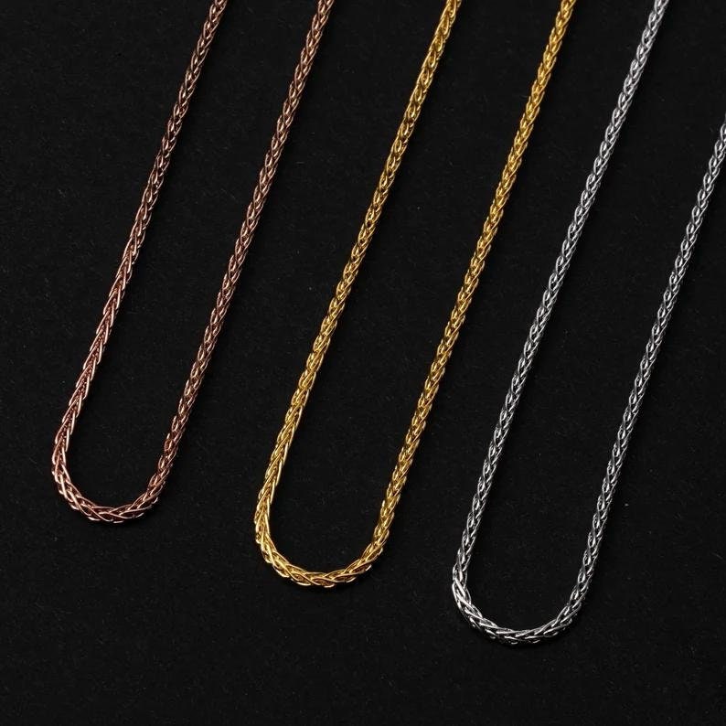 Handmade Foxtail Chain, Silver Necklace