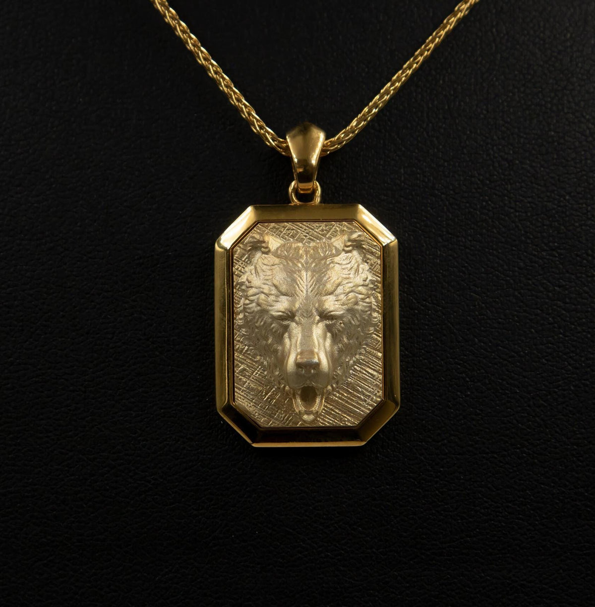 Gold Bear Pendant | Celtic Spirit Animal Charm, Symbol of Strength