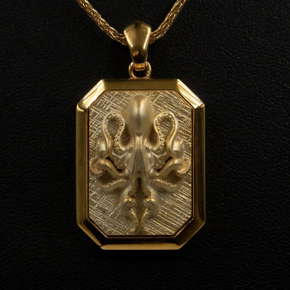 Solid Gold Octopus Pendant, Lovecraft Cthulhu Necklace