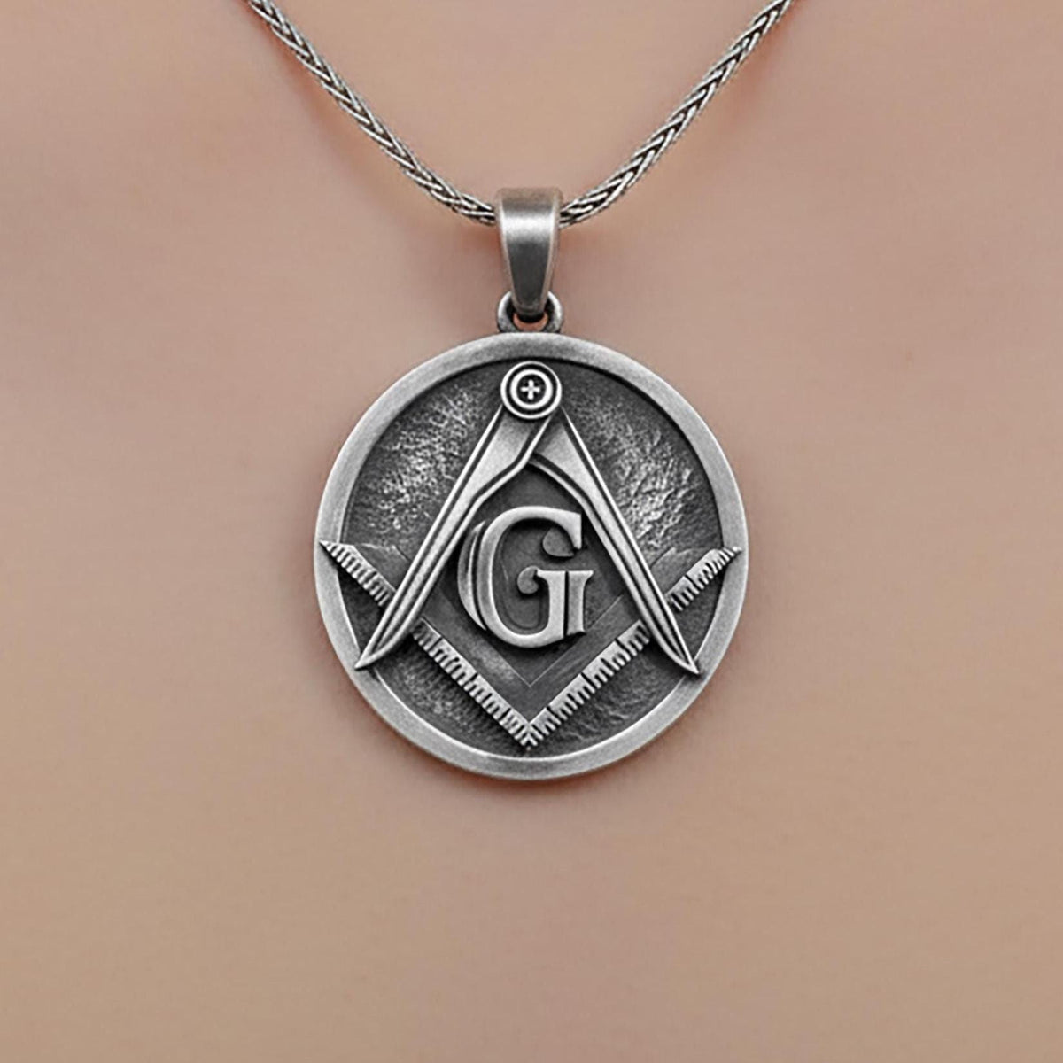 Sterling Silver Freemason Pendant, Knights Templar Masonic Jewelry