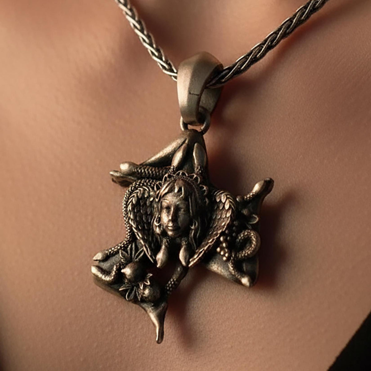 Sterling Silver Trinacria Charm, Sicilian Gorgon Pendant, Mediterranean Emblem