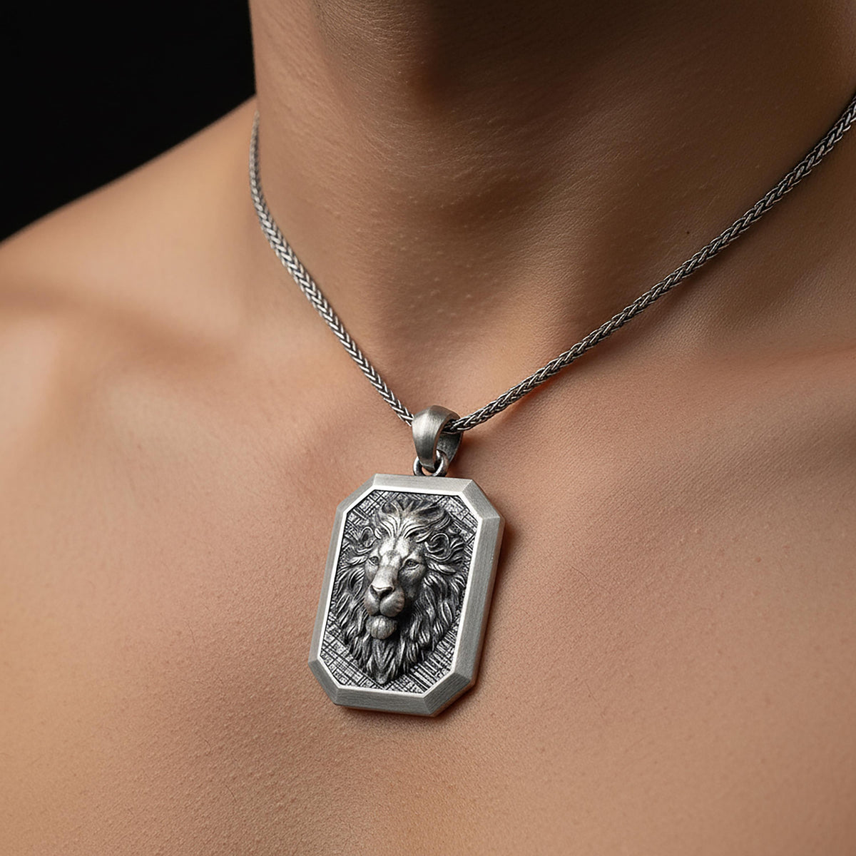 Sterling Silver Lion King Necklace | Handmade Animal Pendant