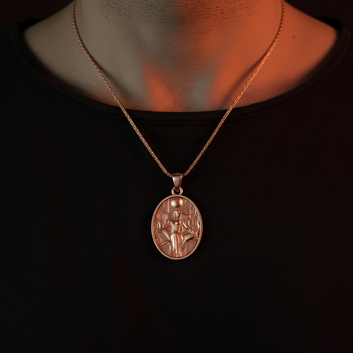 Sterling Silver Hela Pendant, Norse Goddess, Celtic Pagan Necklace