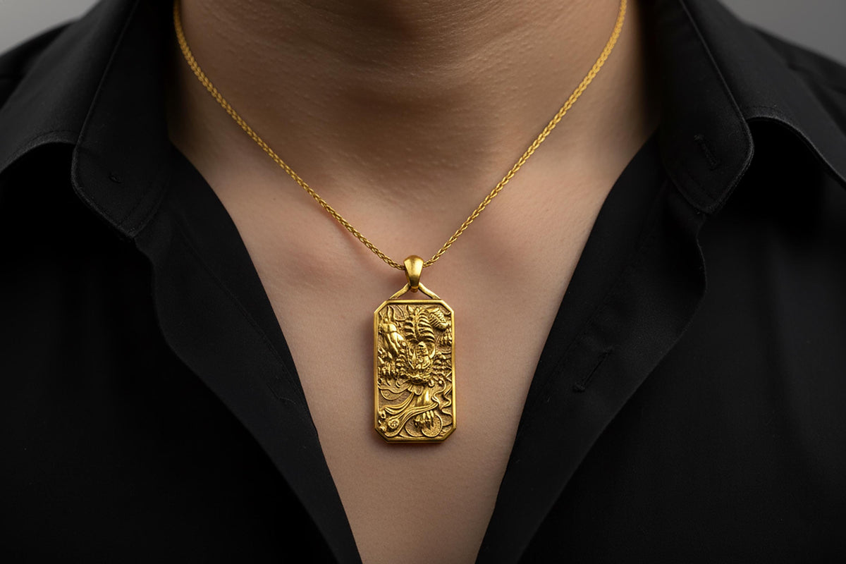 Sterling Silver Tiger Pendant Necklace, Mythical Animal Totem Jewelry