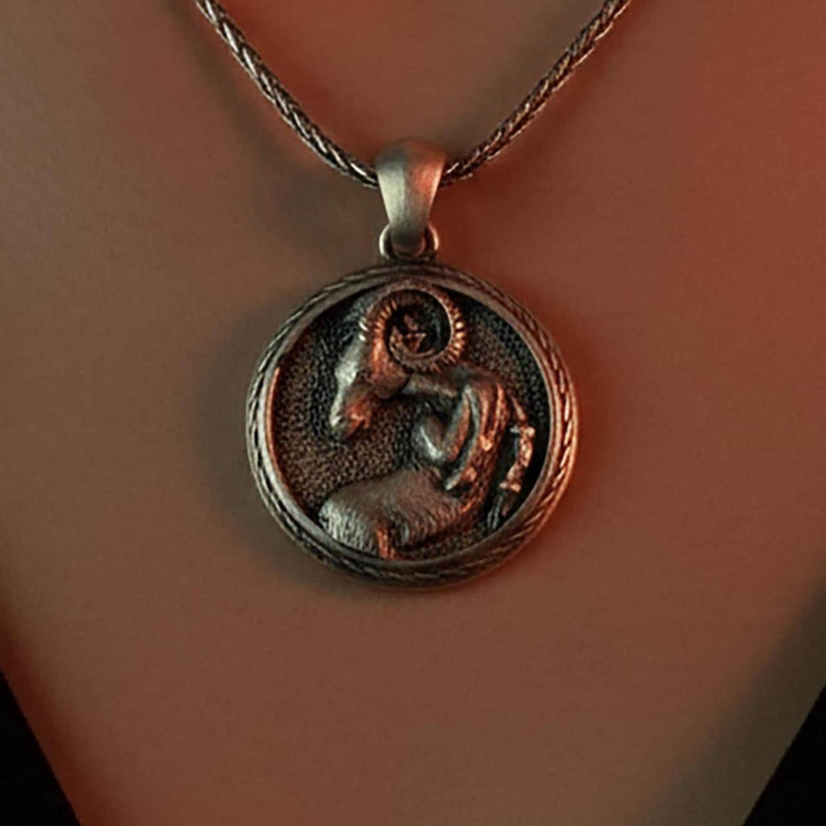 Sterling Silver Capricorn Pendant, Goat Zodiac Charm, Saturn Ruled