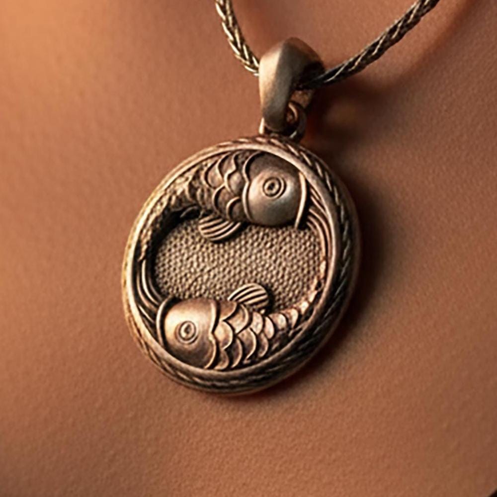 Sterling Silver Pisces Necklace, Zodiac Fish Pendant, Horoscope Jewelry