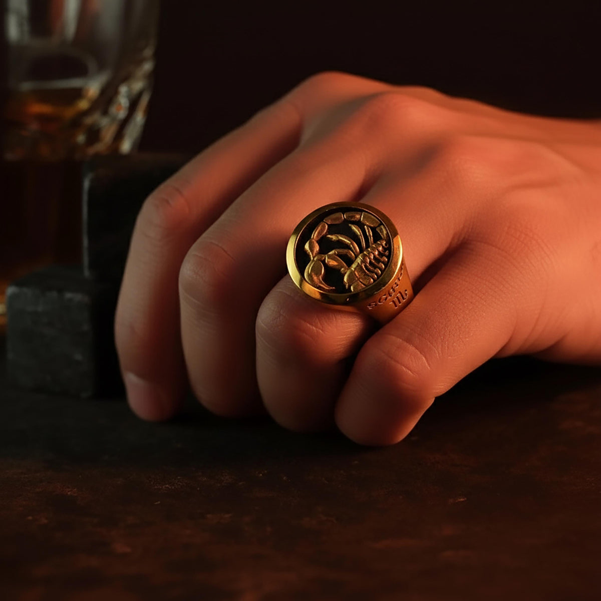 Sterling Silver Scorpio Ring, Zodiac Jewelry, Water Sign
