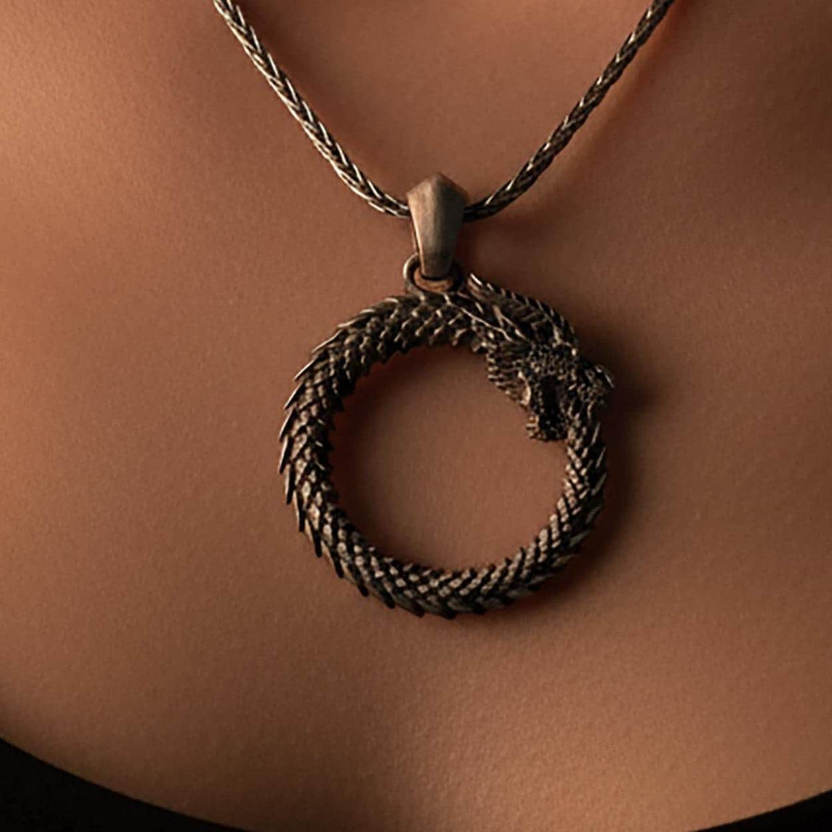 Ouroboros Necklace, Infinity Symbol, Serpent Pendant, Eternal Cycle, Mythology Jewelry, Self-reflection Charm, Alchemy A