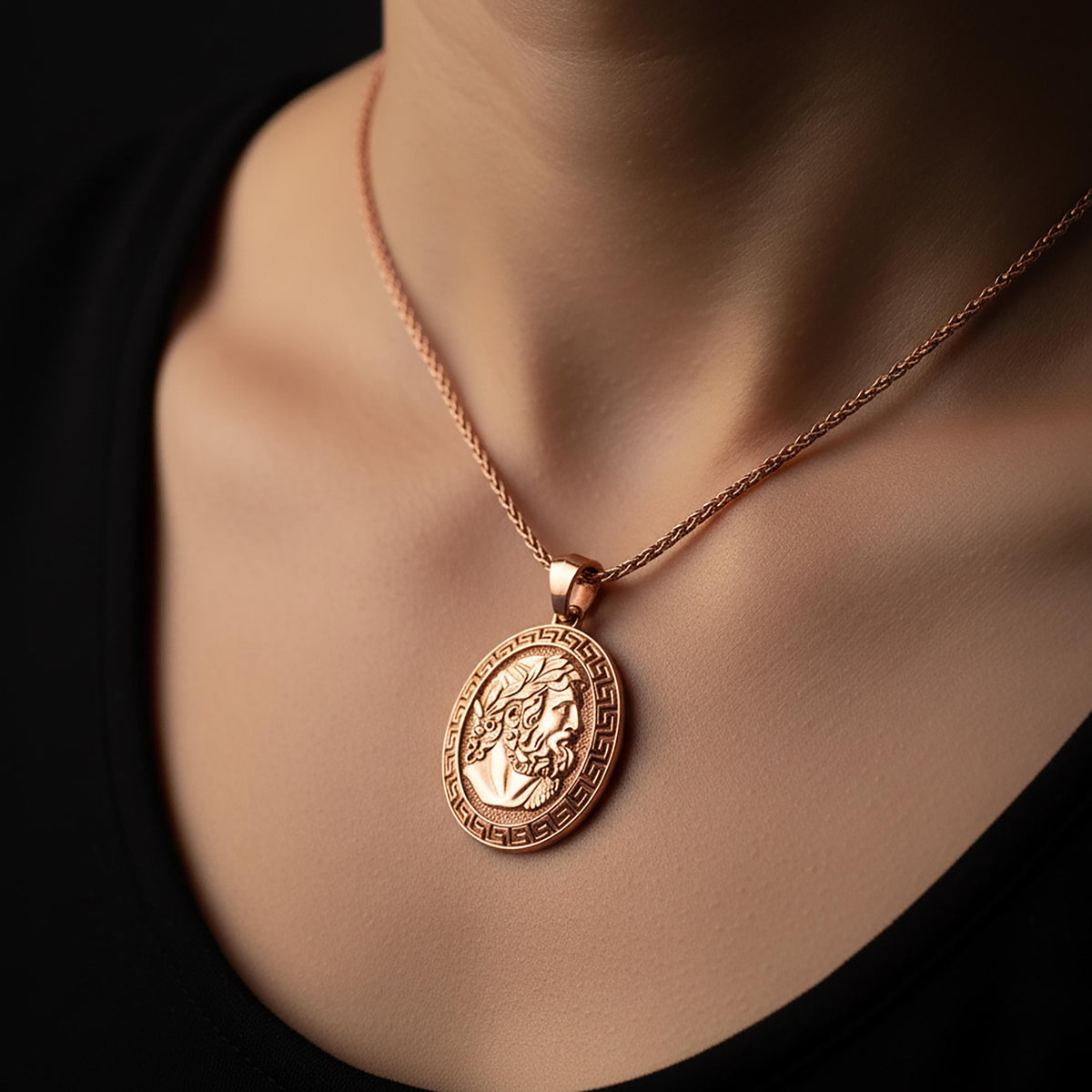 Zeus Sterling Silver Necklace, Greek God Pendant, Mythology Jewelry