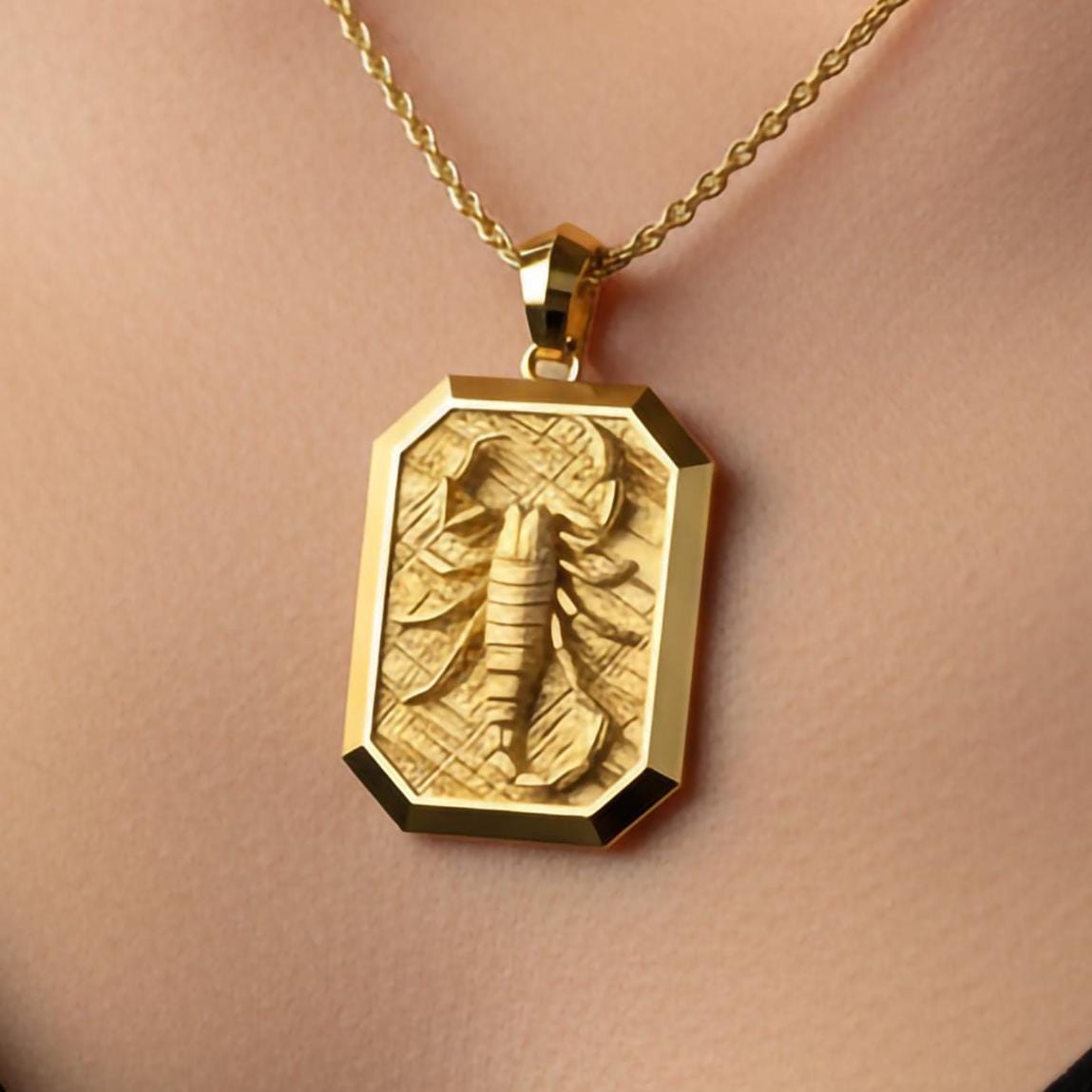 Gold Scorpion Pendant – Personalized Zodiac Jewelry