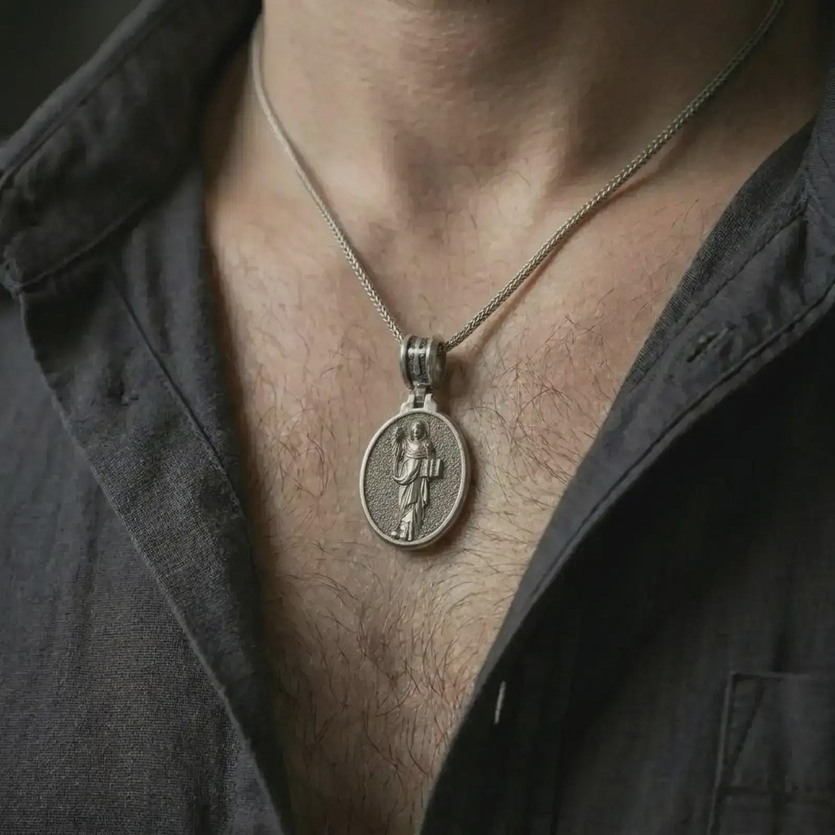St. Dominic Pendant – 925 Sterling Silver Patron Saint Medal, Custom Engraved Catholic Gift