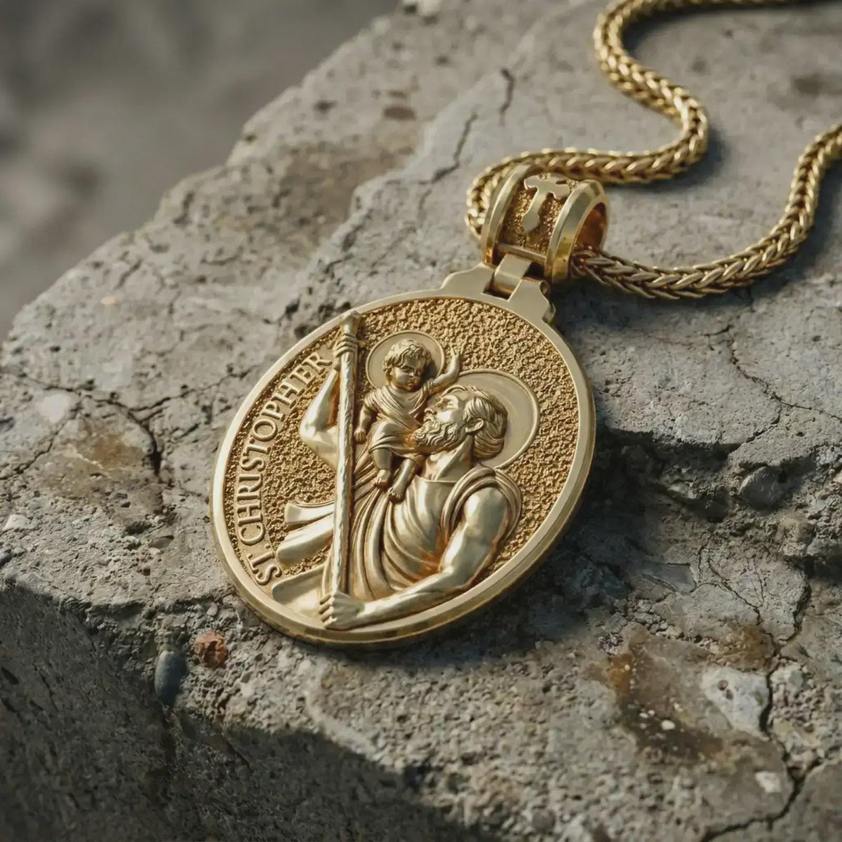 Sterling Silver St. Christopher Pendant – Catholic Patron of Travelers