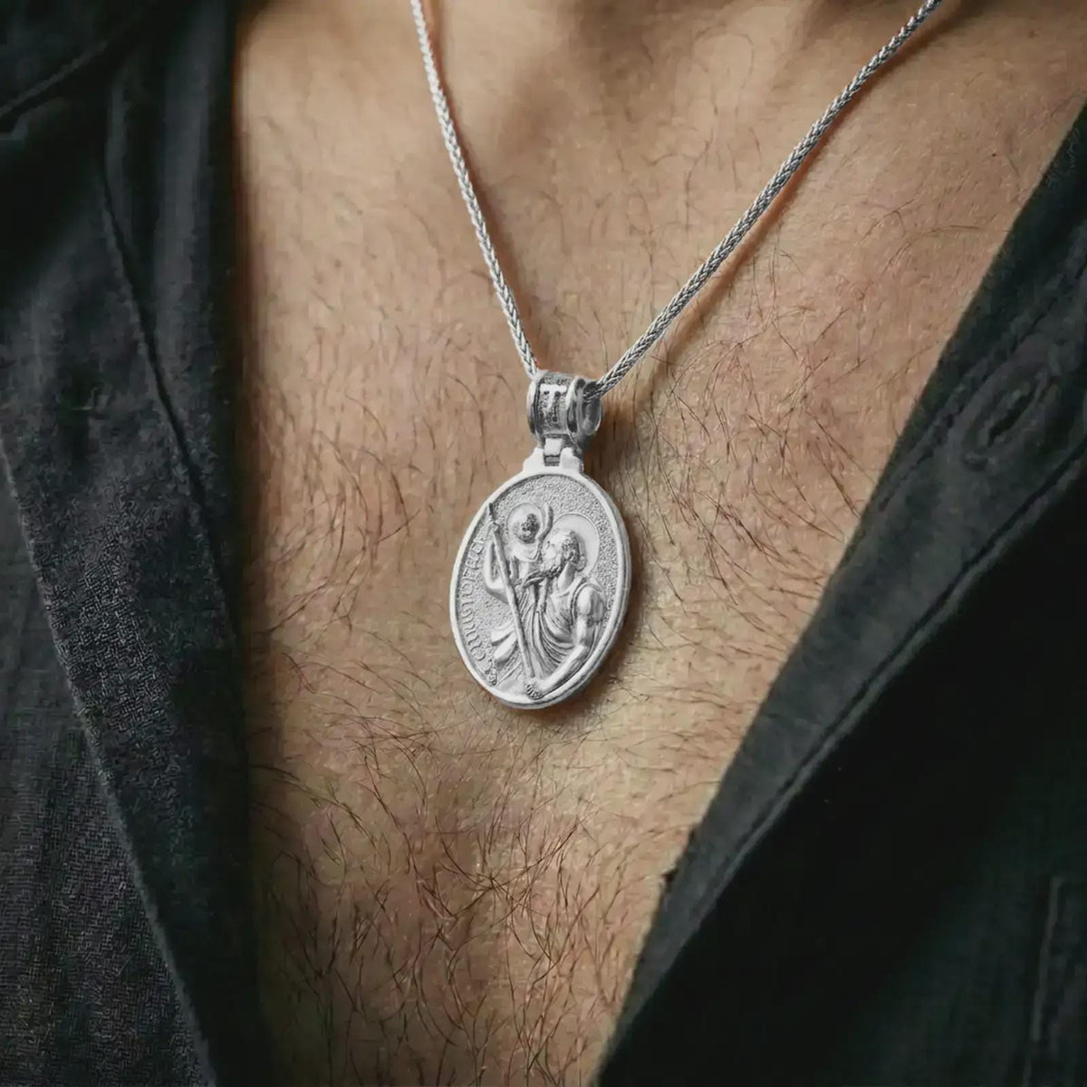 Sterling Silver St. Christopher Pendant – Catholic Patron of Travelers