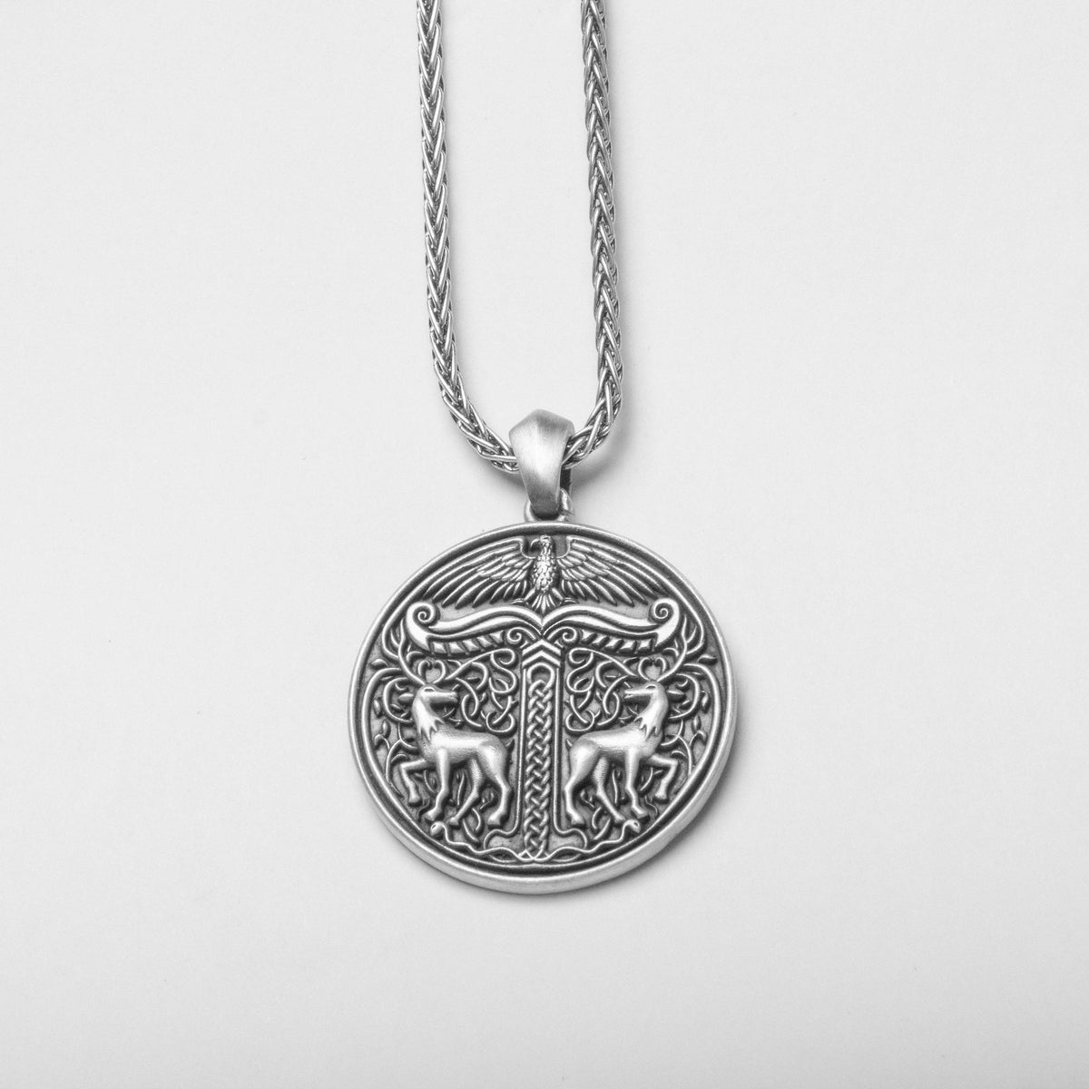 Celtic Deer 925 Sterling Silver Pendant, Viking Necklace For Men