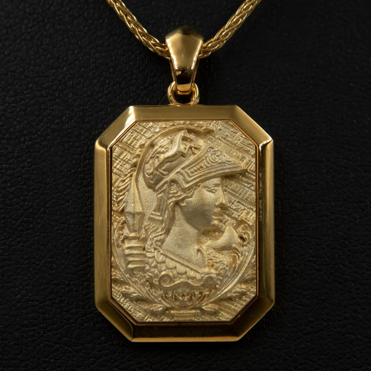 Gold Athena Pendant, Greek Goddess Amulet, Personalized Jewelry