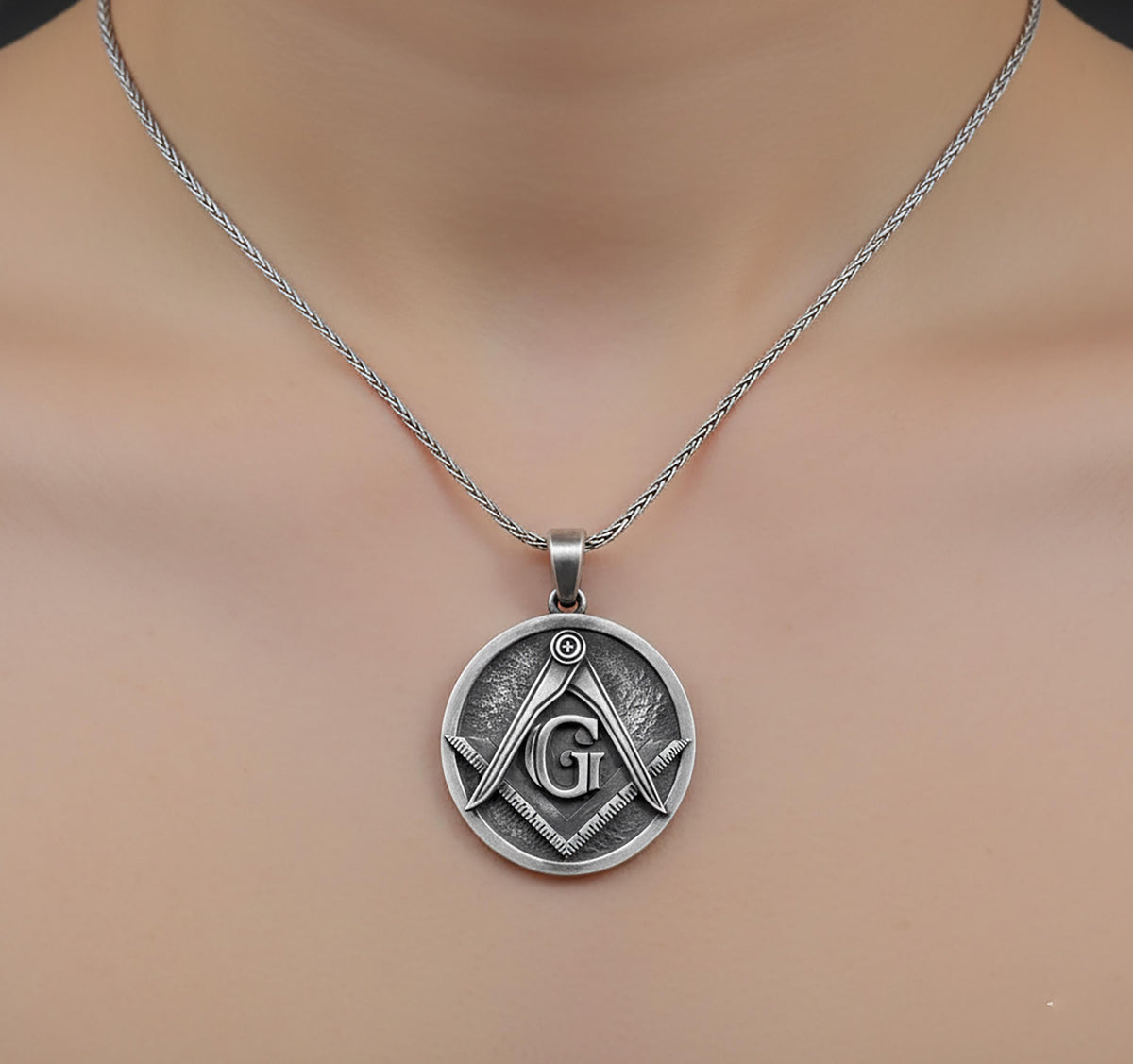Sterling Silver Freemason Pendant, Knights Templar Masonic Jewelry