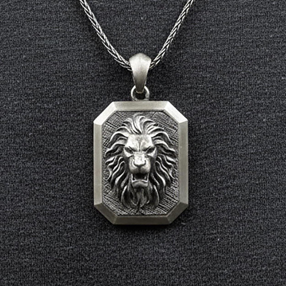Handmade Sterling Silver Lion Pendant Necklace, Gift for Leo