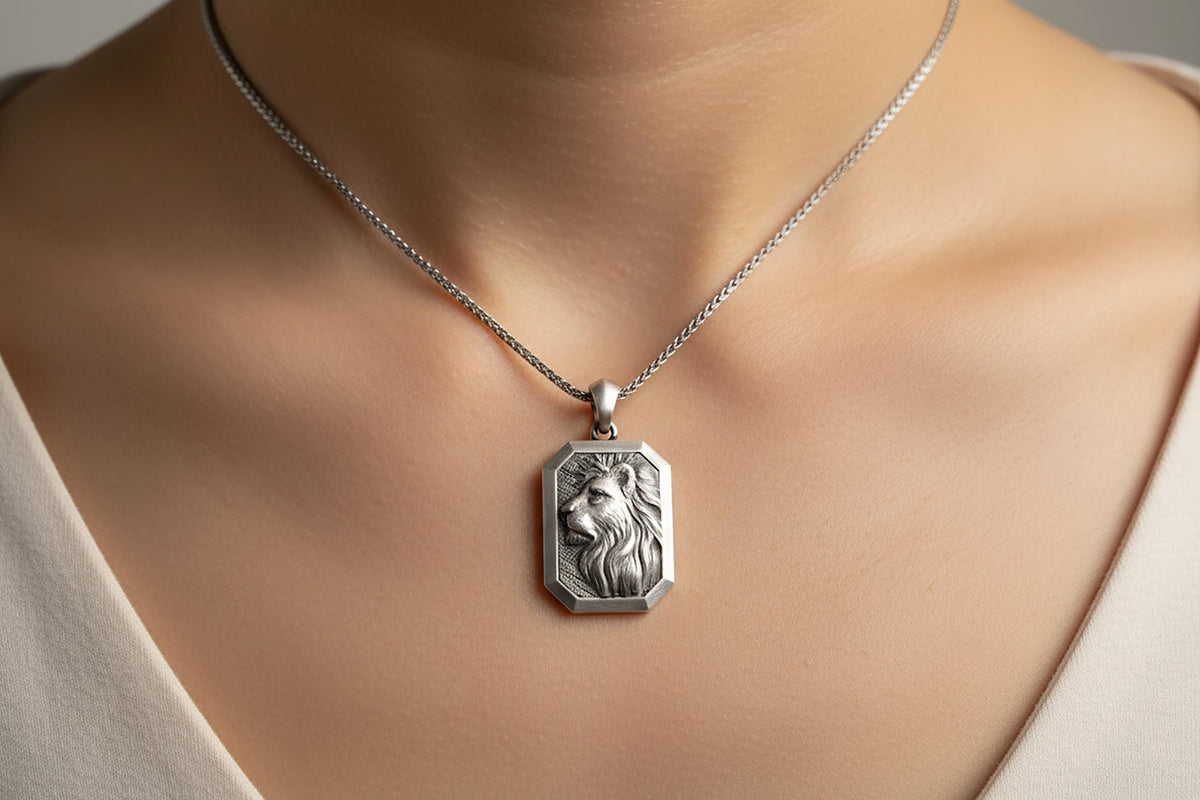 Sterling Silver Maned Lion Necklace | Elden Ring Inspired Pendant
