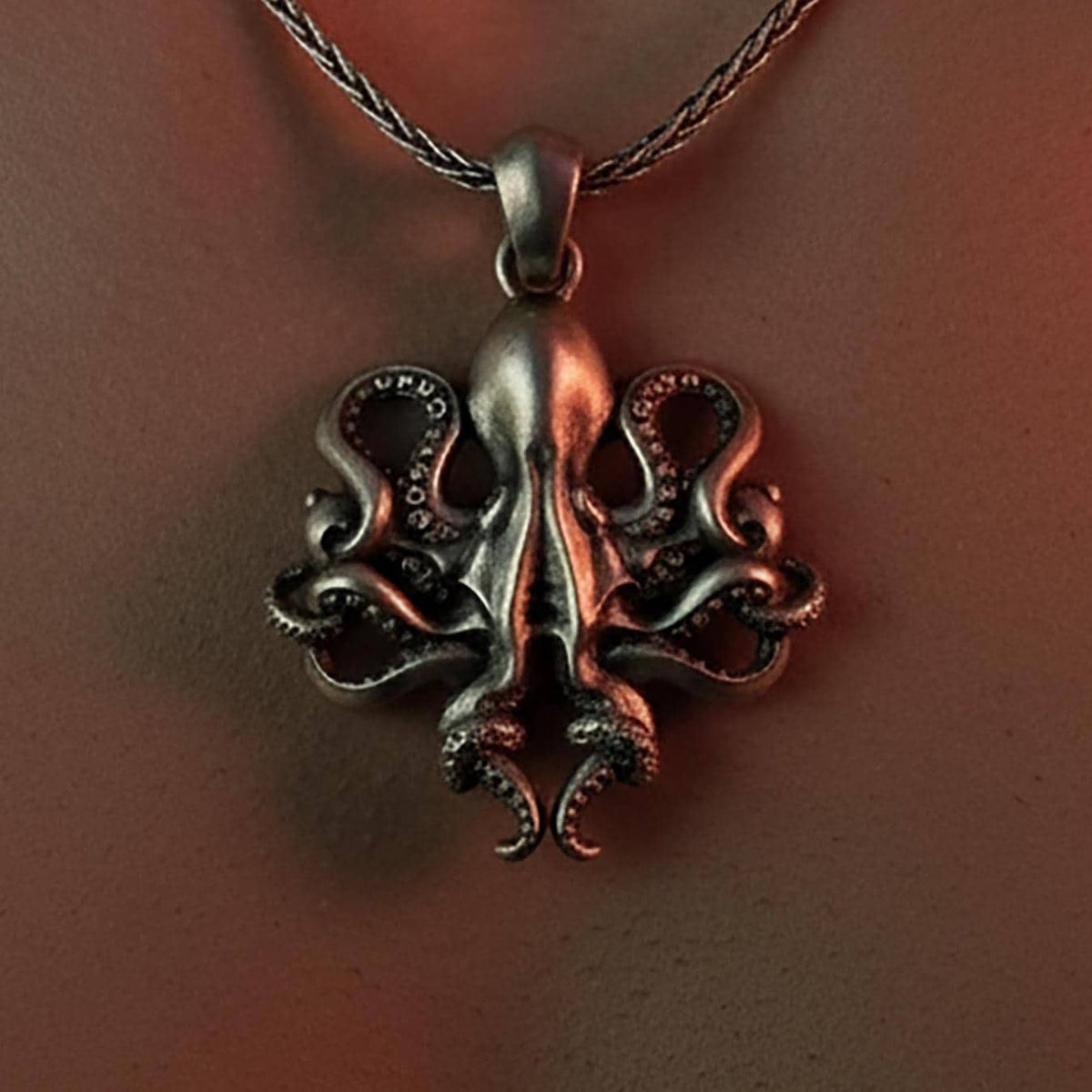 Sterling Silver Octopus Pendant, Marine Jewelry, Nautical Charm