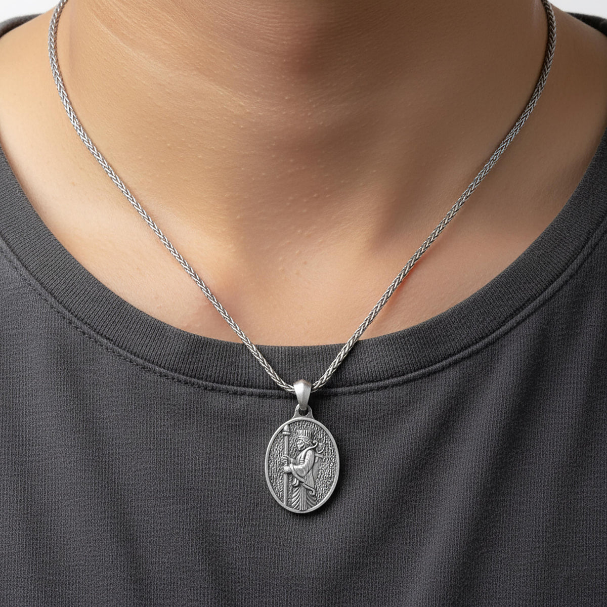 Handmade Sterling Silver Archimedes Pendant, Mythology Necklace
