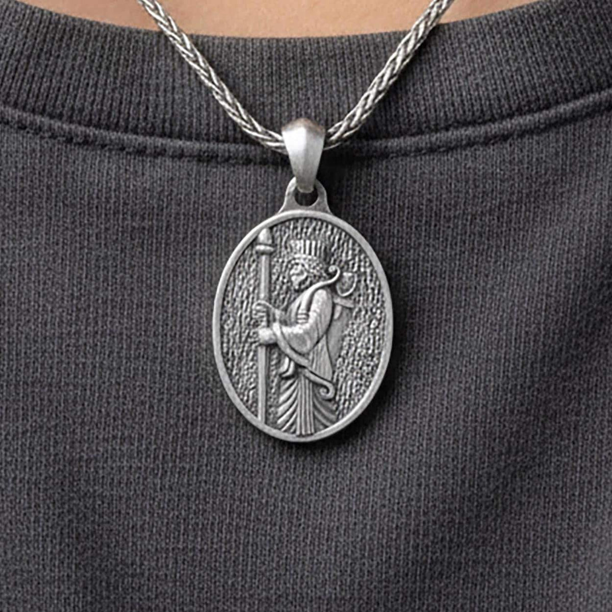 Handmade Sterling Silver Archimedes Pendant, Mythology Necklace