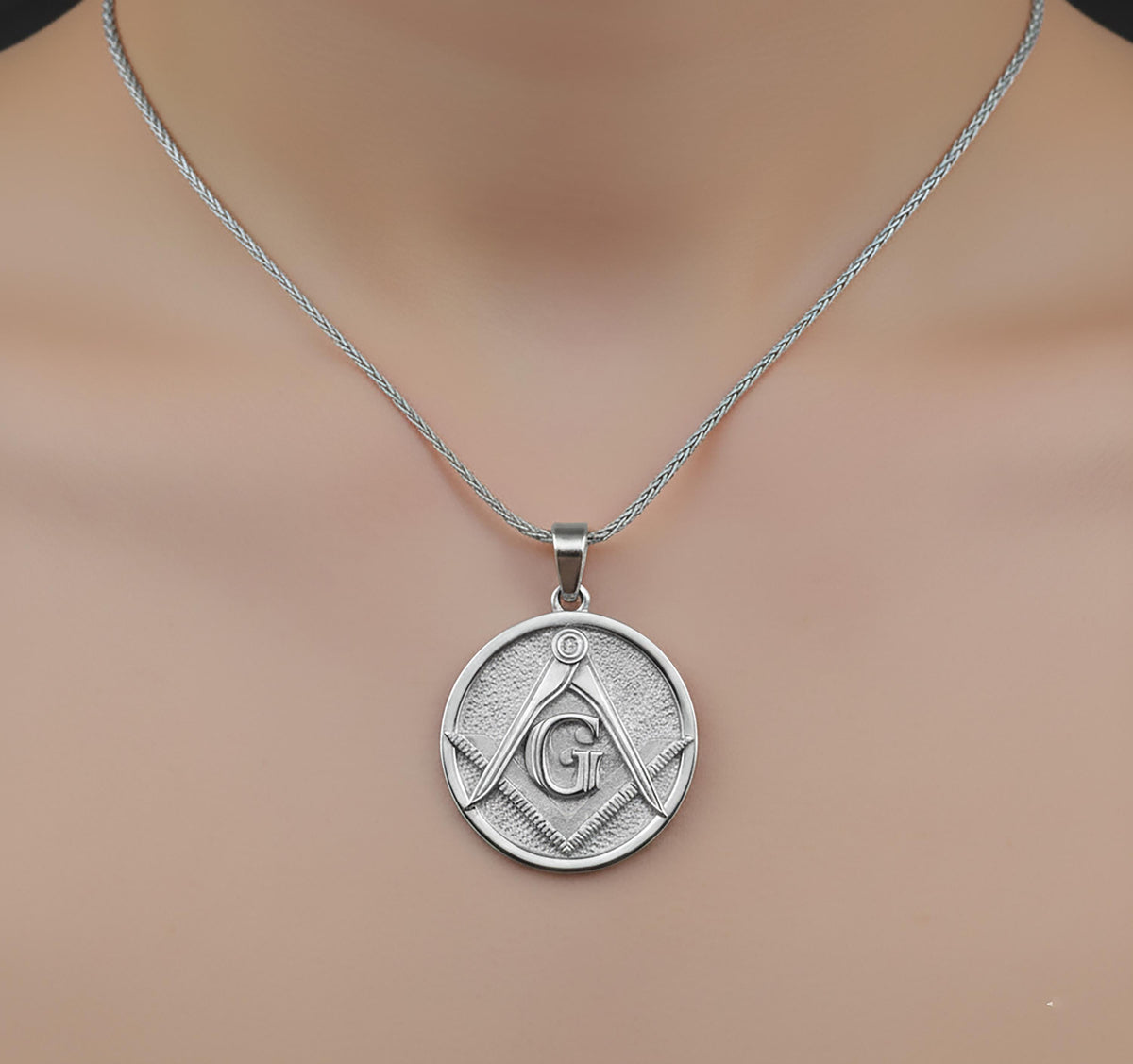 Sterling Silver Freemason Pendant, Knights Templar Masonic Jewelry