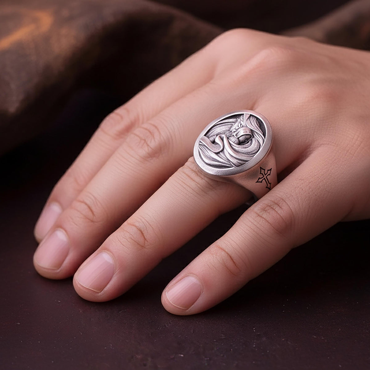 Sterling Silver Virgin Mary Ring – Catholic Christ Signet, Faith Gift