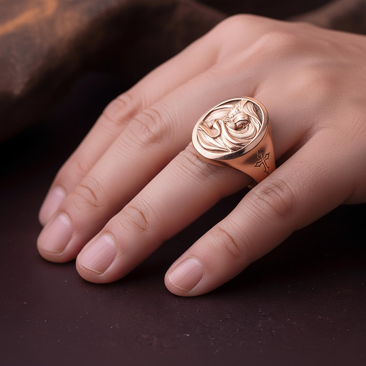 Sterling Silver Virgin Mary Ring – Catholic Christ Signet, Faith Gift