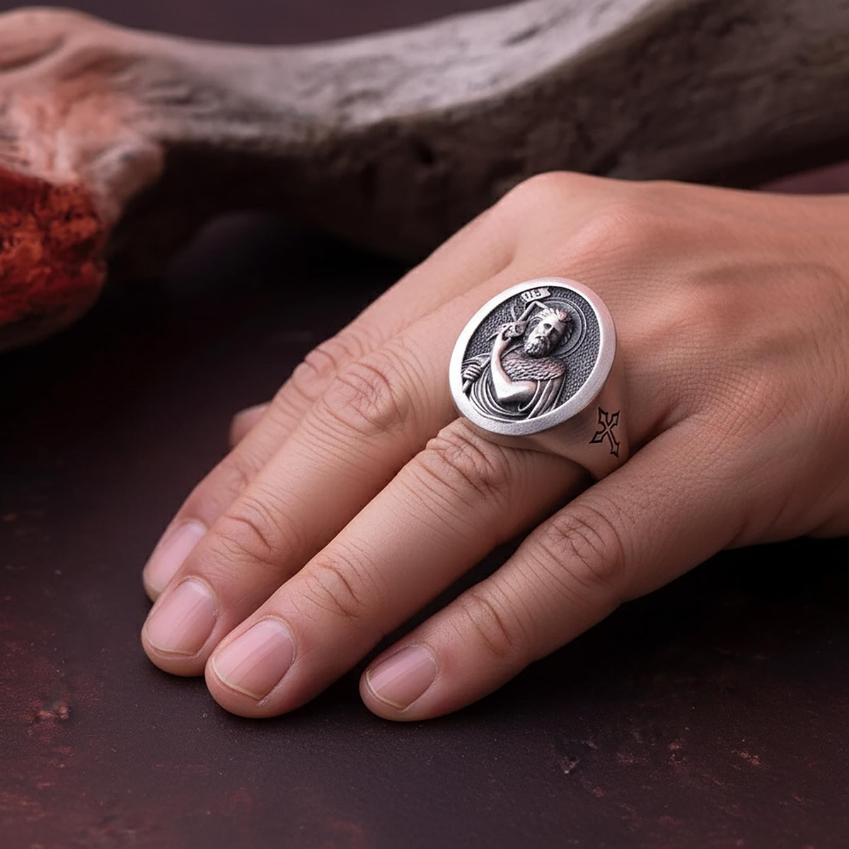 St. John the Baptist Sterling Silver Signet Ring – Catholic Jewelry