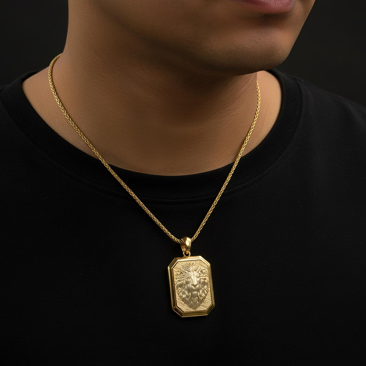 Gold Lion Pendant Necklace | Regal Leo Zodiac Talisman