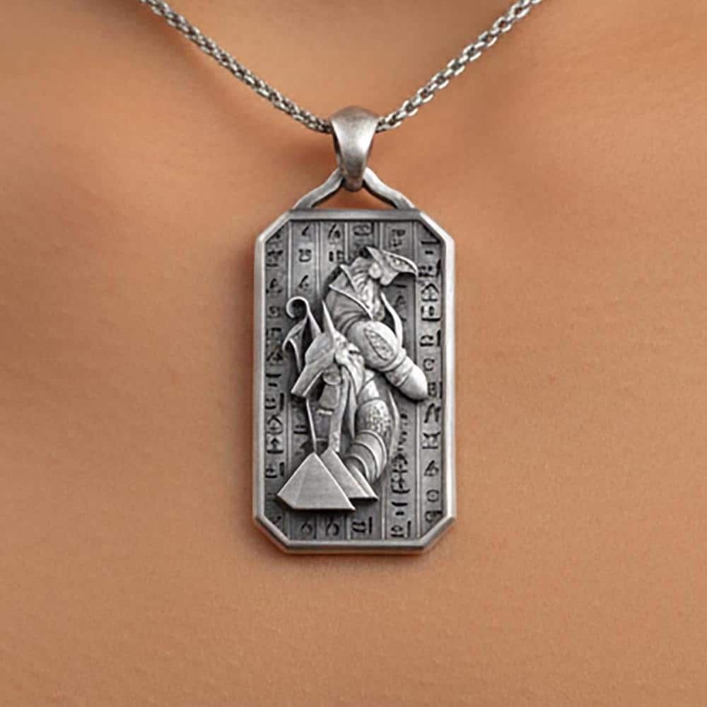 Sterling Silver Horus Pendant – Egyptian God Necklace, Ancient Talisman
