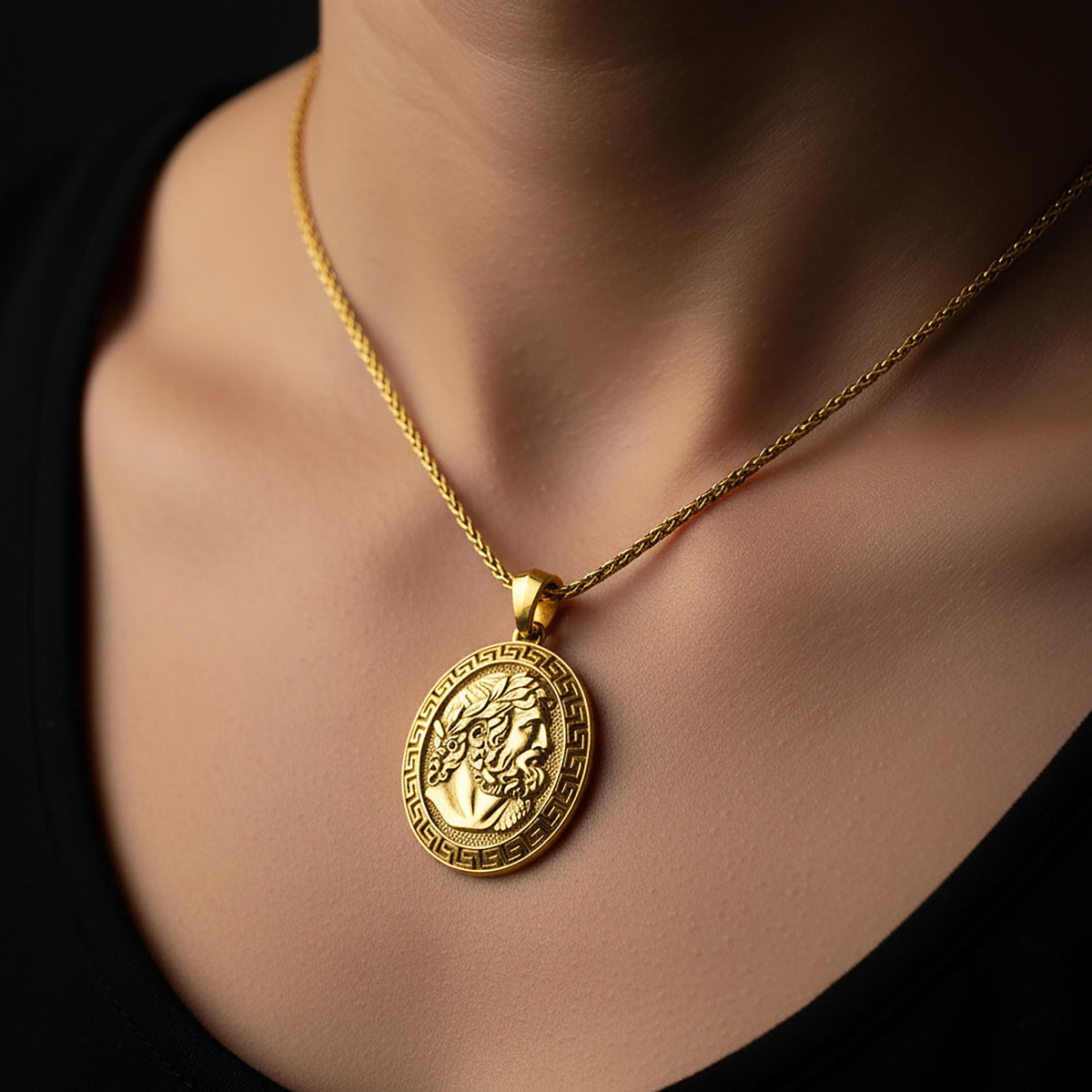 Zeus Sterling Silver Necklace, Greek God Pendant, Mythology Jewelry