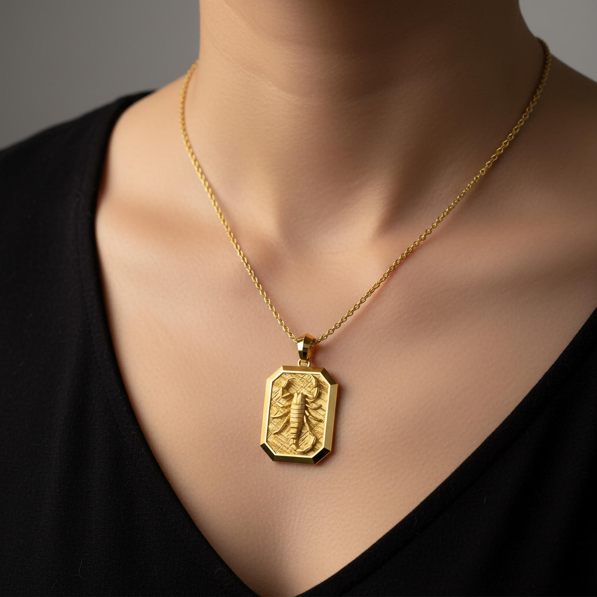 Gold Scorpion Pendant – Personalized Zodiac Jewelry