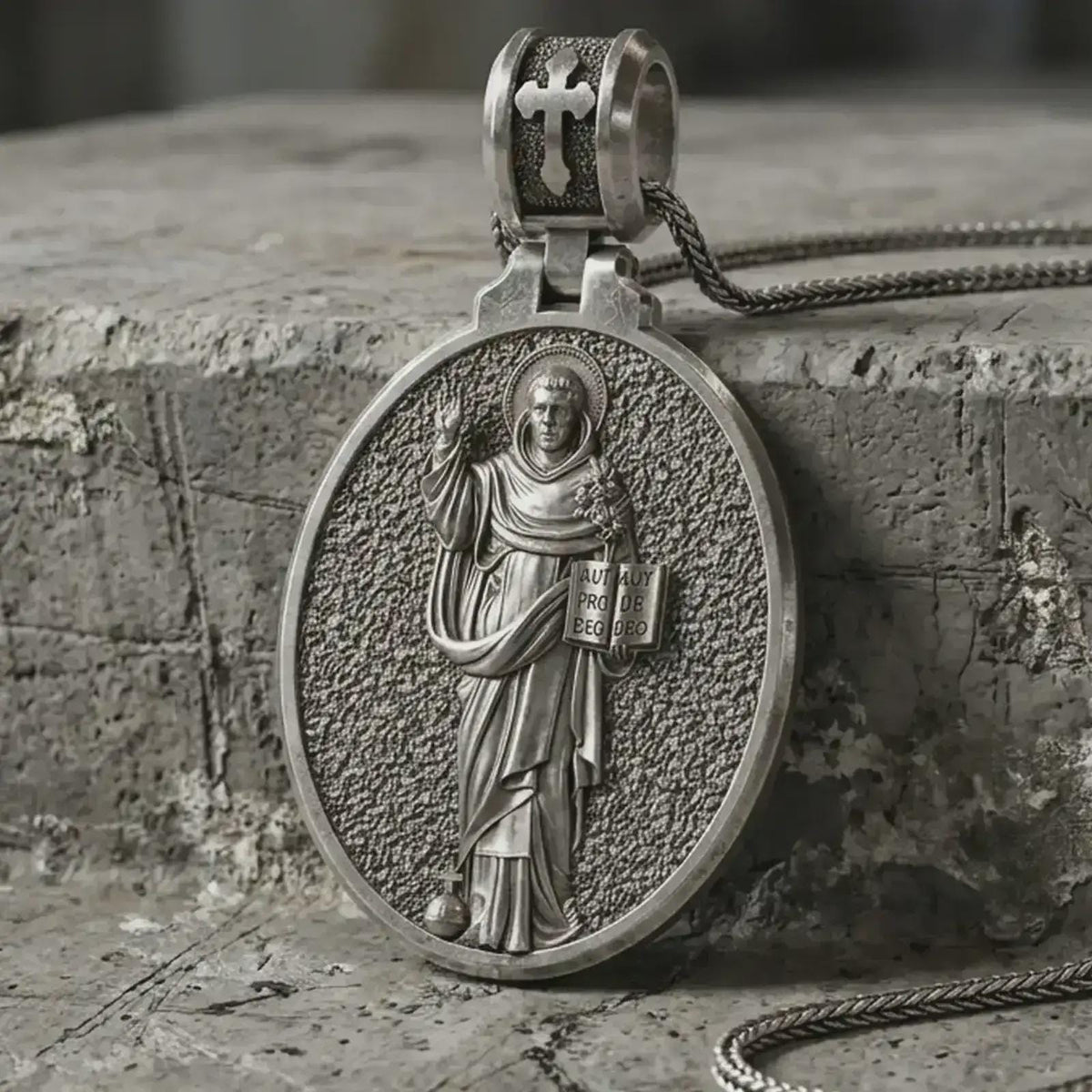 St. Dominic Pendant – 925 Sterling Silver Patron Saint Medal, Custom Engraved Catholic Gift